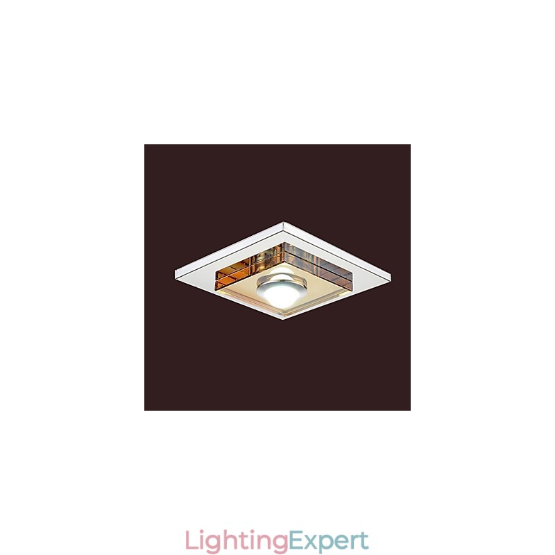 Amber Crystal Ceiling light 1 light Flush Mounted