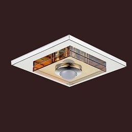 Amber Crystal Ceiling light 1 light Flush Mounted