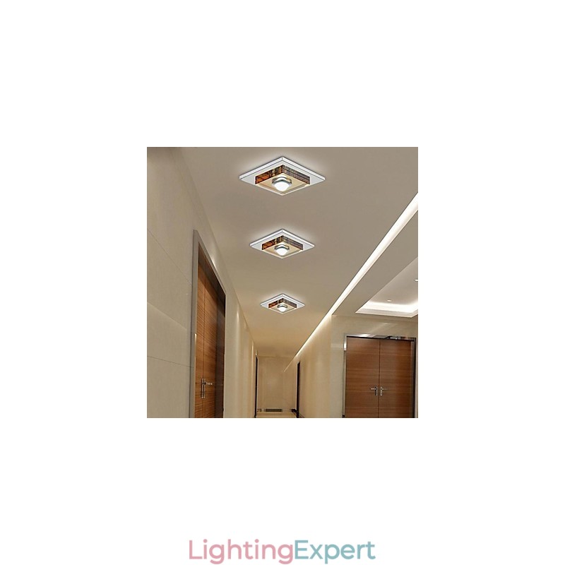 Amber Crystal Ceiling light 1 light Flush Mounted