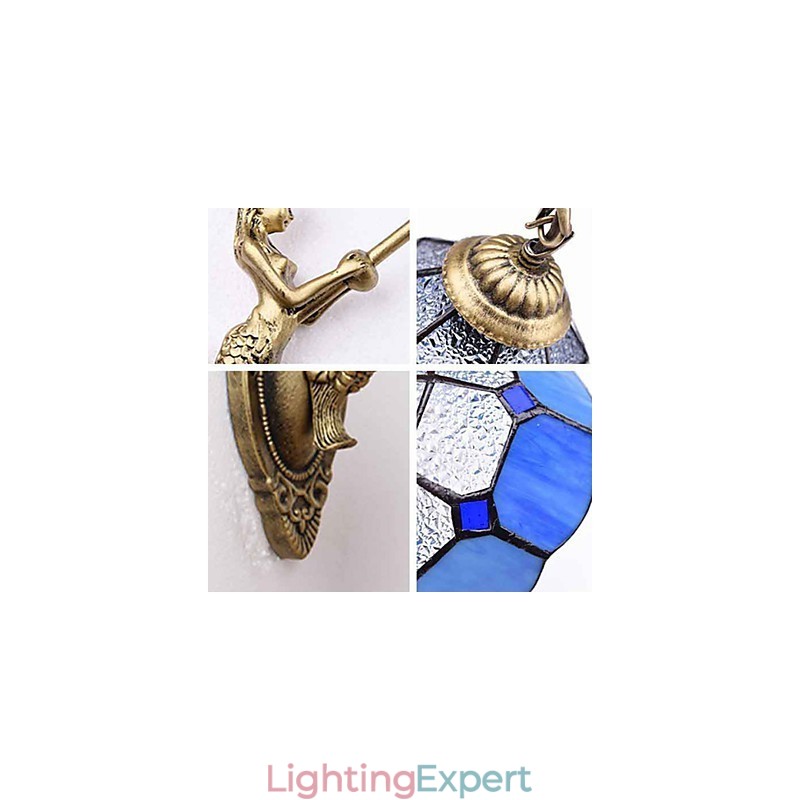 Europe Type Restoring Ancient Ways Wall Lamp Creative Mediterranean Glass Lights