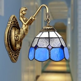 Europe Type Restoring Ancient Ways Wall Lamp Creative Mediterranean Glass Lights