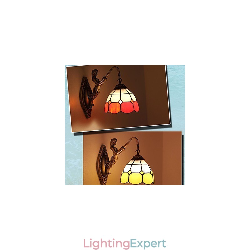 Europe Type Restoring Ancient Ways Wall Lamp Creative Mediterranean Glass Lights