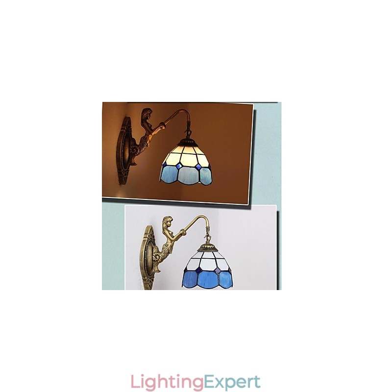 Europe Type Restoring Ancient Ways Wall Lamp Creative Mediterranean Glass Lights