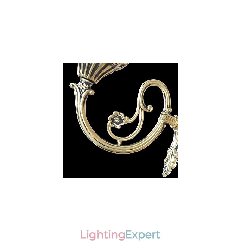 Bronze Wall Sconces Lights Moire Glass European Retro Classic 220V