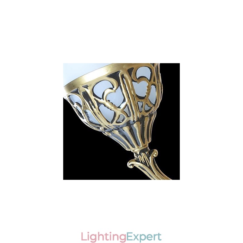Bronze Wall Sconces Lights Moire Glass European Retro Classic 220V