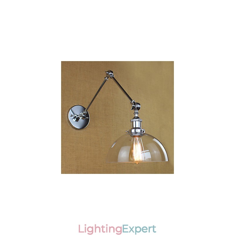 Chrome Glass Telescopic Retro Wall Lamp