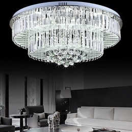 Flush Mount with Remote Control Modern Contemporary Glass