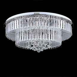 Flush Mount with Remote Control Modern Contemporary Glass