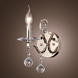 Crystal Candle Wall Lights Modern Contemporary Metal