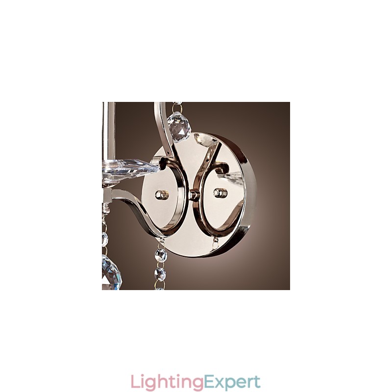 Crystal Candle Wall Lights Modern Contemporary Metal
