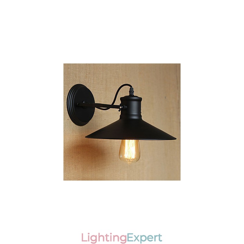 Retro Modern Creative Industrial Wind Black Paint Shop Warehouse Bar Cafe Hotel Iron Wall Lamp
