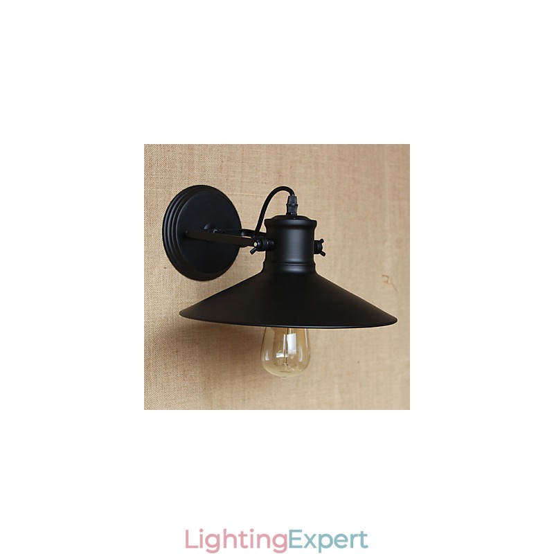 Retro Modern Creative Industrial Wind Black Paint Shop Warehouse Bar Cafe Hotel Iron Wall Lamp