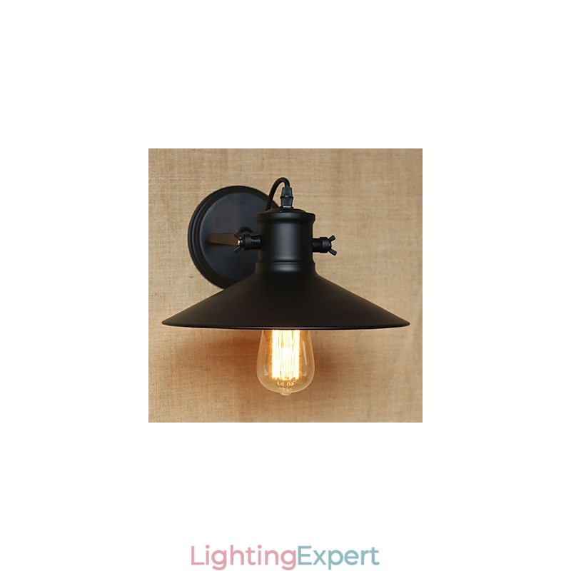 Retro Modern Creative Industrial Wind Black Paint Shop Warehouse Bar Cafe Hotel Iron Wall Lamp