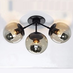 Wall Sconces Glass ball 3Lights Outdoor Indoor Wall Lightsl Rustic Lodge Metal