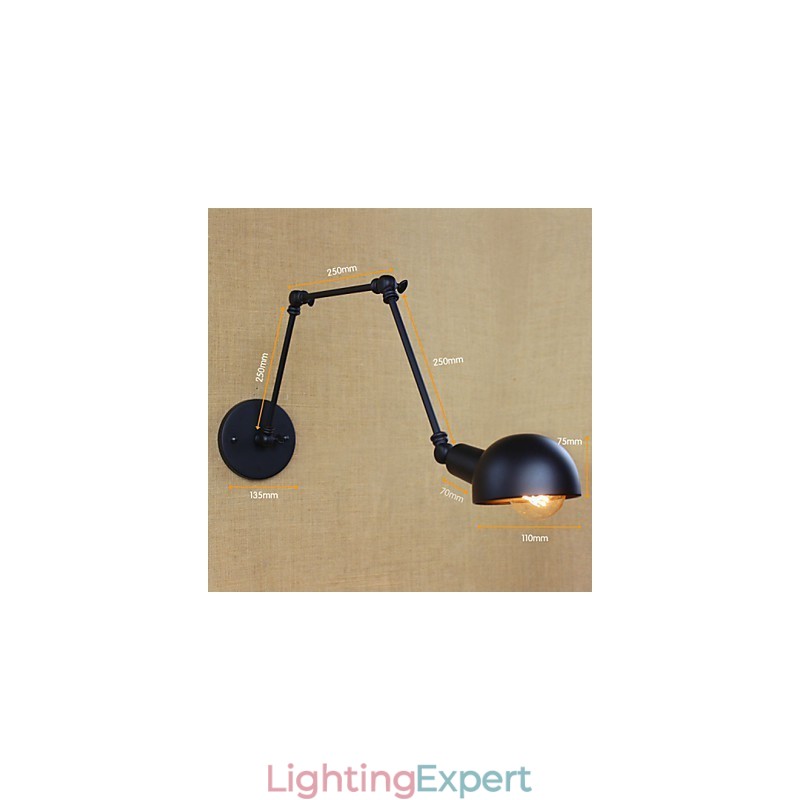 Personality Long Arm Adjustable Angle Bar Three Retro Living Room Lamps Lighting Decorative Wall Sconce