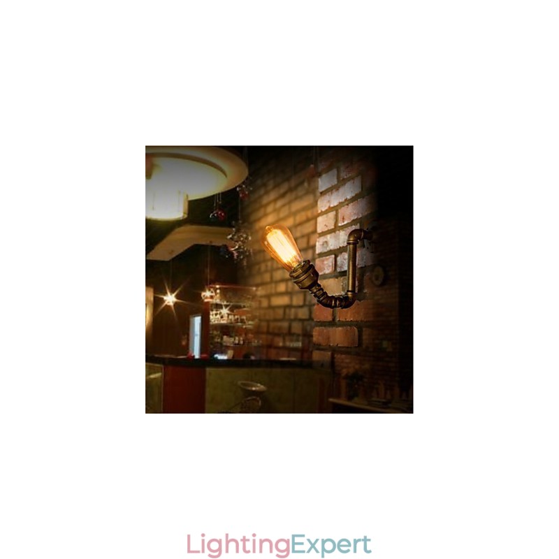 American Village Loft Industrial Edison Style Vintage Wall Light Lamp Retro Water Pipe Lamp Wall Sconce