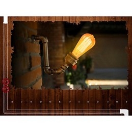 American Village Loft Industrial Edison Style Vintage Wall Light Lamp Retro Water Pipe Lamp Wall Sconce