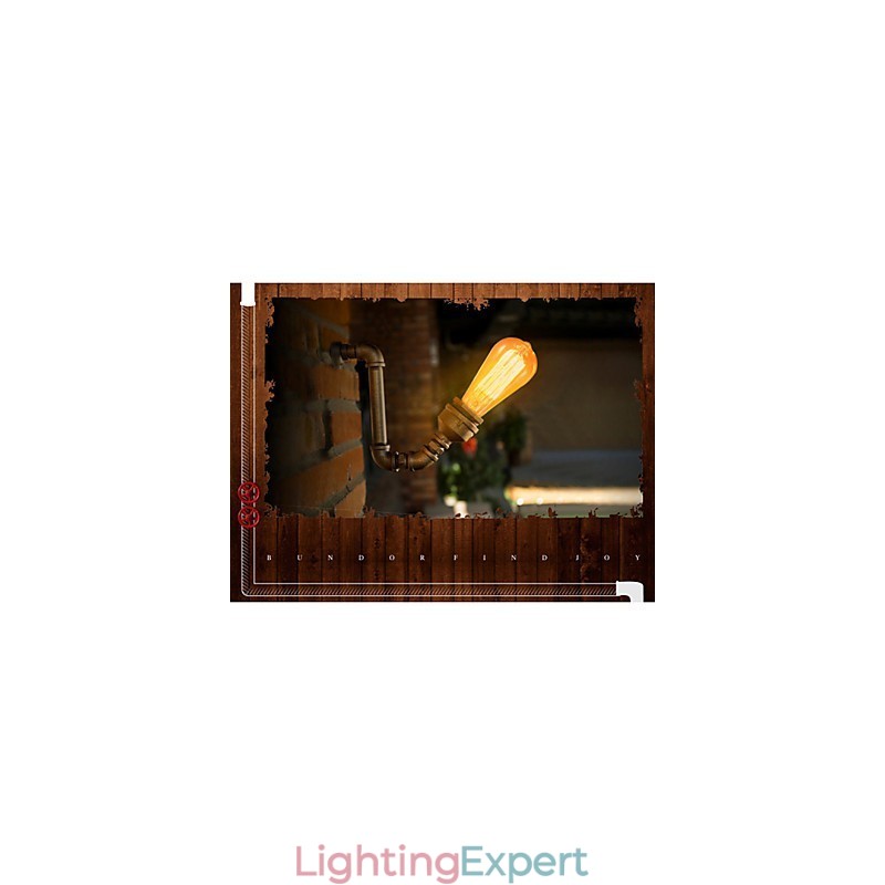 American Village Loft Industrial Edison Style Vintage Wall Light Lamp Retro Water Pipe Lamp Wall Sconce