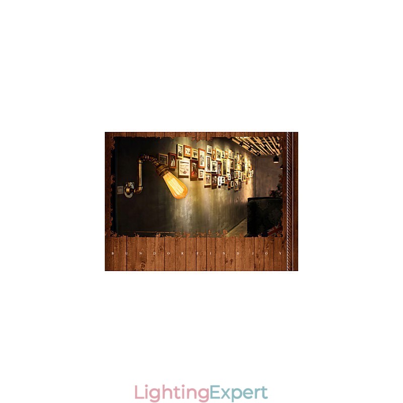 American Village Loft Industrial Edison Style Vintage Wall Light Lamp Retro Water Pipe Lamp Wall Sconce