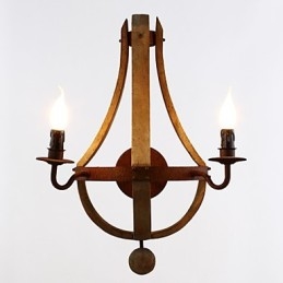 Mini Style Wall Sconces Rustic Lodge Wood Bamboo