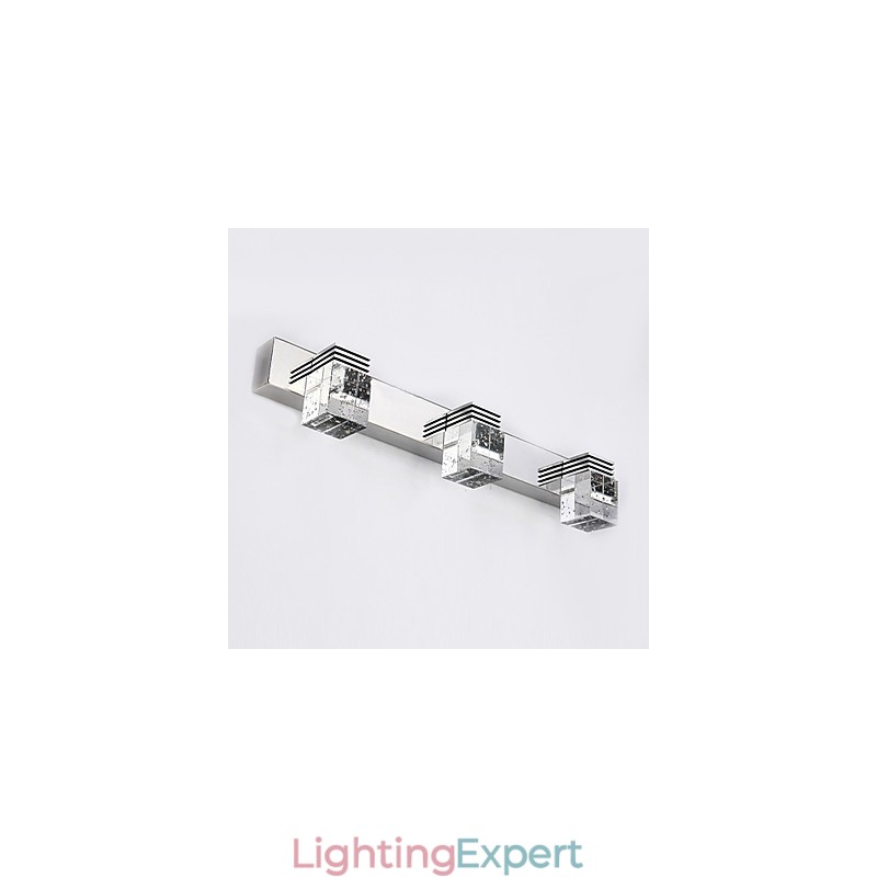 Wall Sconces Bathroom Lighting Wall Washers Crystal Mini Style Modern Contemporary Metal