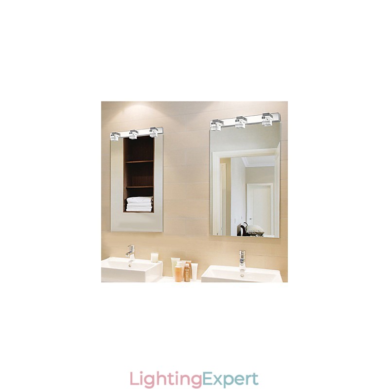 Wall Sconces Bathroom Lighting Wall Washers Crystal Mini Style Modern Contemporary Metal