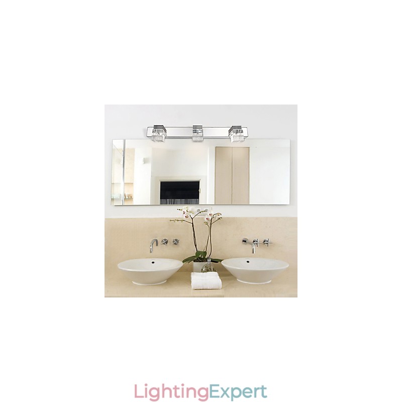 Wall Sconces Bathroom Lighting Wall Washers Crystal Mini Style Modern Contemporary Metal