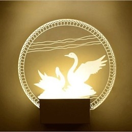 Acrylic Wall Lamp PVC Lamp Light Modern Contemporary Metal