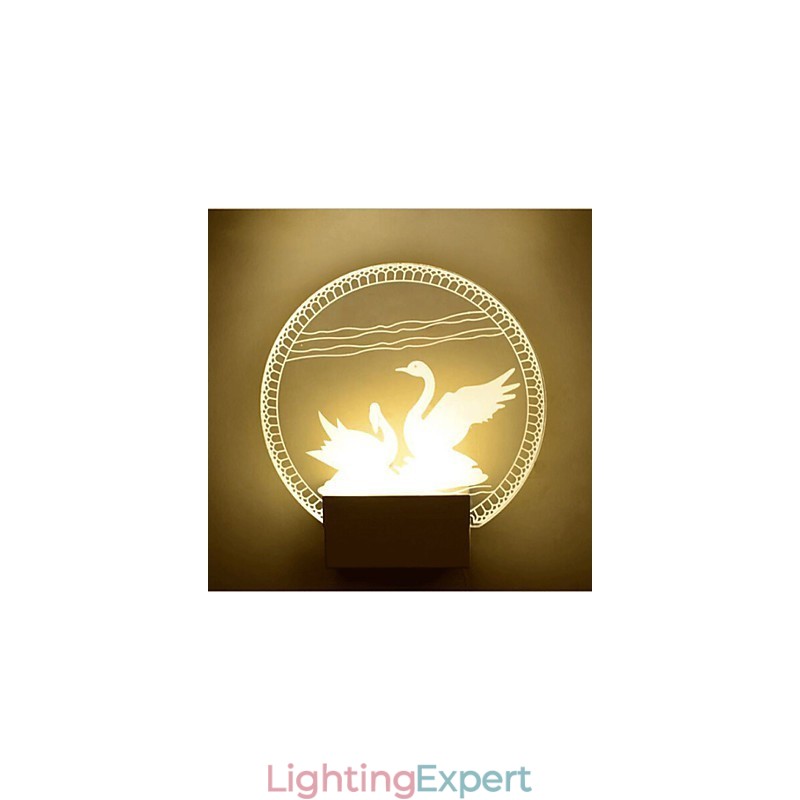 Acrylic Wall Lamp PVC Lamp Light Modern Contemporary Metal