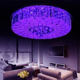 Flush Mount Crystal Modern Contemporary Metal