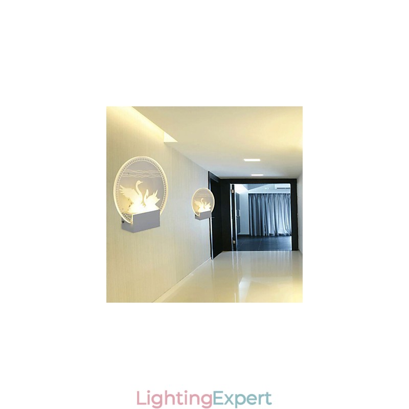 Acrylic Wall Lamp PVC Lamp Light Modern Contemporary Metal
