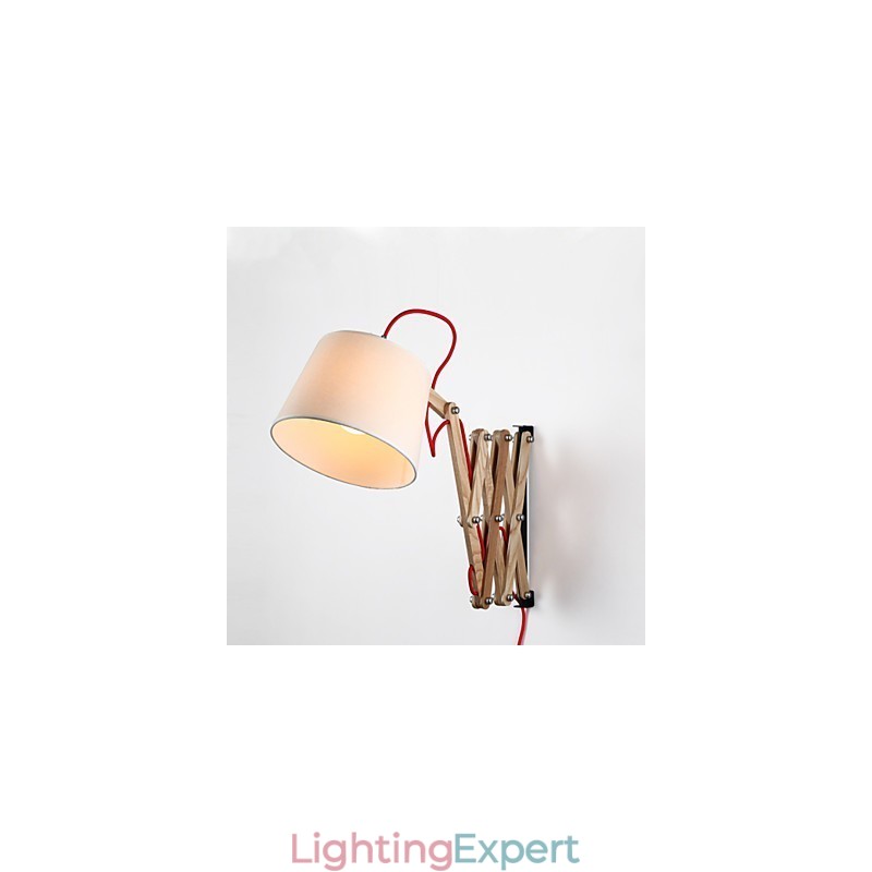 Wall Sconces Reading Wall Lights Mini Style Traditional Classic Wood Bamboo