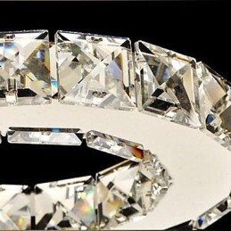 Crystal Flush Mount 3 Lights Modern Transparent Electroplating Stainless Steel