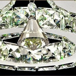 Crystal Flush Mount 3 Lights Modern Transparent Electroplating Stainless Steel