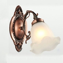 Retro Glass Simple European Modern Elegance Wrought Iron Wall Lamp Light