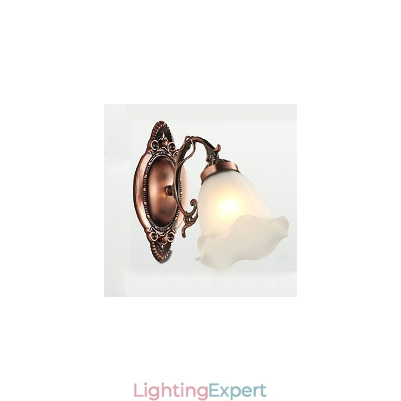 Retro Glass Simple European Modern Elegance Wrought Iron Wall Lamp Light
