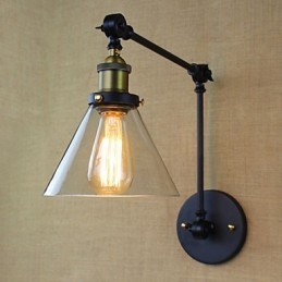 Mediterranean Village Retro Pastoral Glass Decorative Wall Sconce Clothing Store Restaurant Coffee