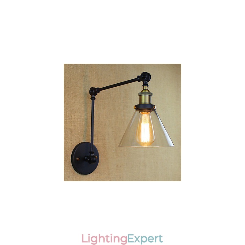 Mediterranean Village Retro Pastoral Glass Decorative Wall Sconce Clothing Store Restaurant Coffee