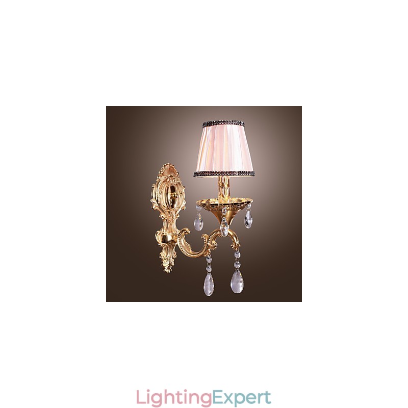 Elegant Crystal Wall Light in Pink