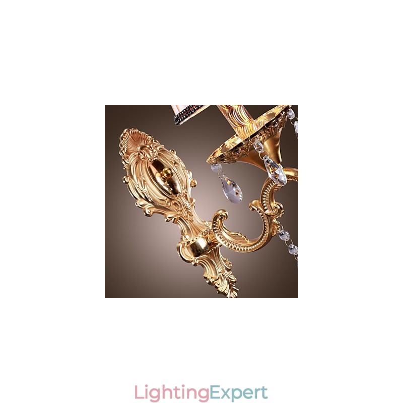 Elegant Crystal Wall Light in Pink