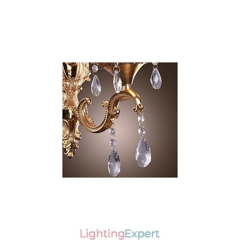 Elegant Crystal Wall Light in Pink