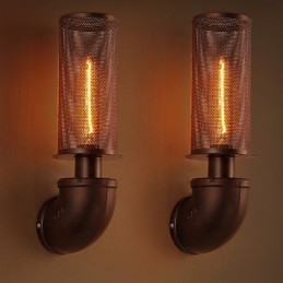 Restore Ancient Ways Wrought Iron Loft Creative Wall Lamp Lights