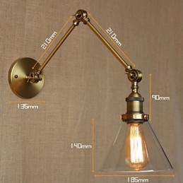 Industrial Style Retro Vintage Stores Bedroom Modern Church Hall Decorated Bronze Wall Sconce