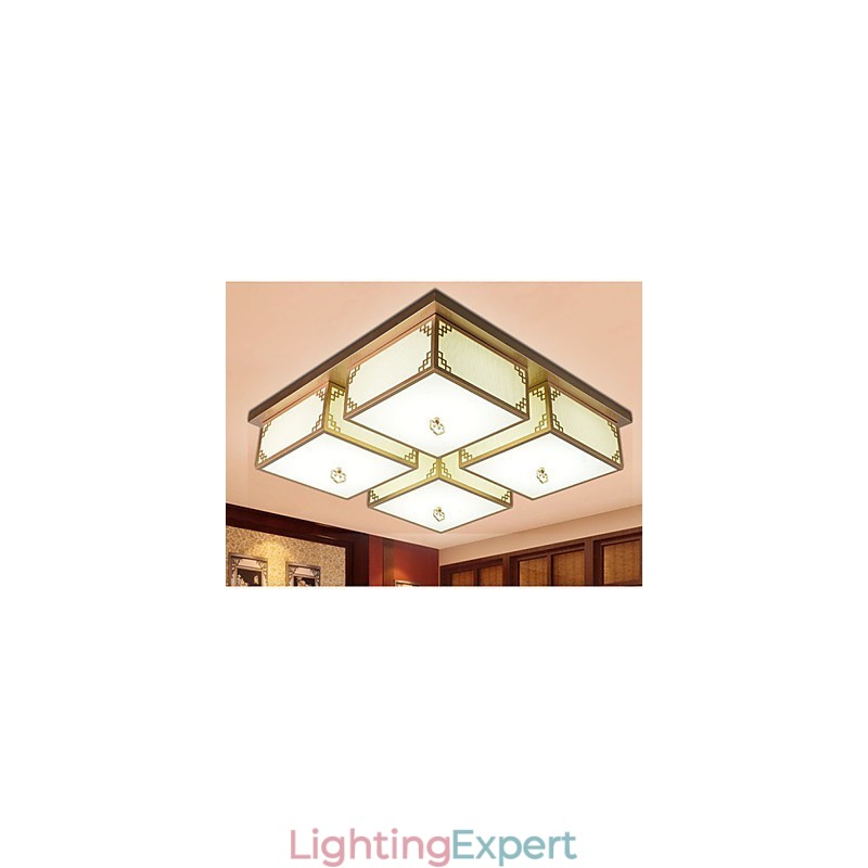 A Chinese Style Lamps Iron Ceiling Lighting Atmosphere A