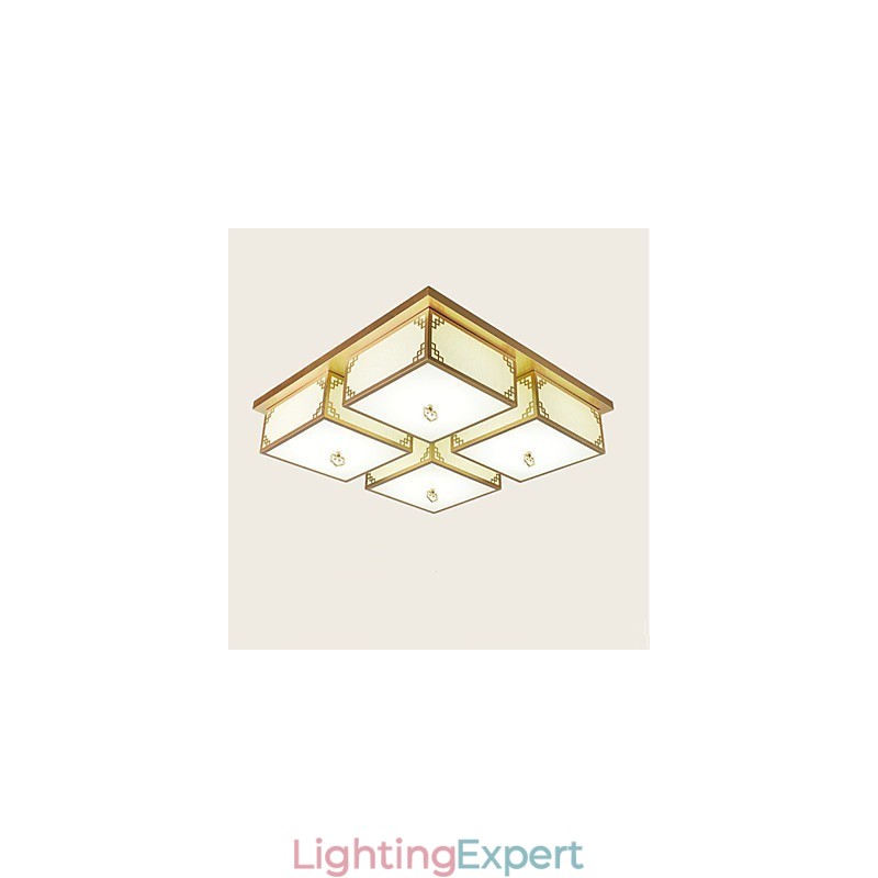 A Chinese Style Lamps Iron Ceiling Lighting Atmosphere A