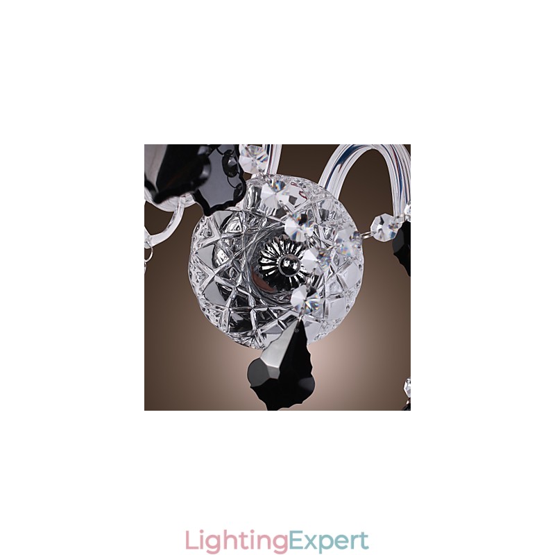 Crystal Wall Light with 2 Lights in Fabric Shade