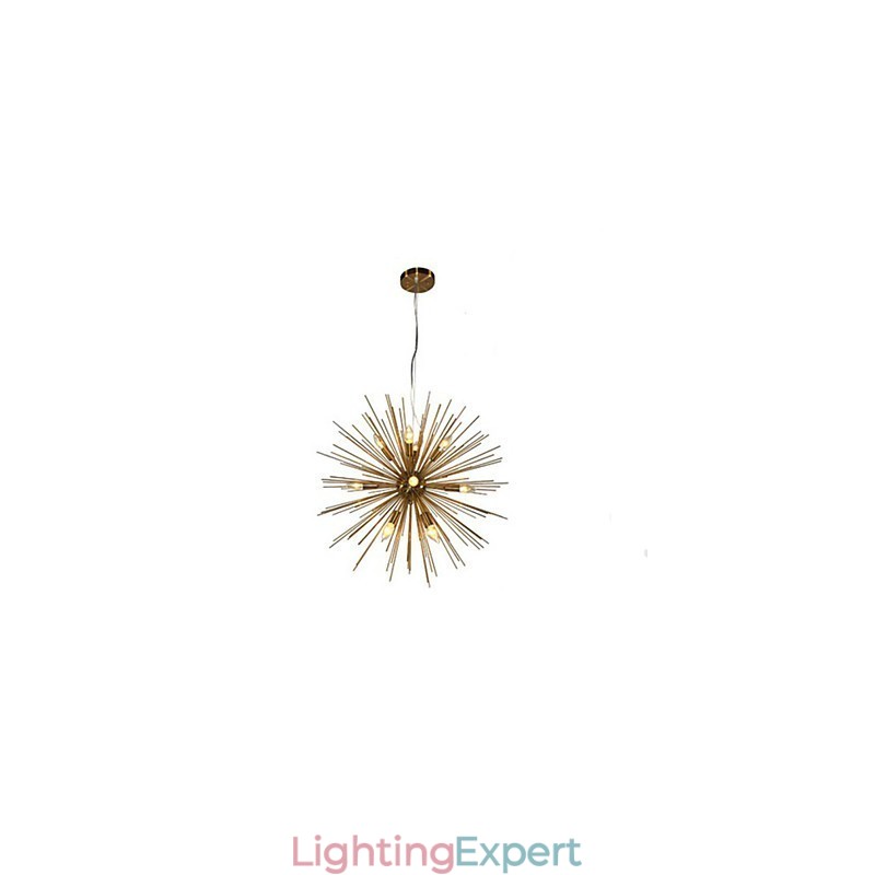 Retro Imitation Copper Creative line 12 Chandelier