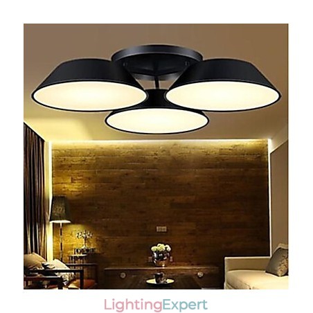 Flush Mount 3 Lights Metal Acrylic Simple Modern