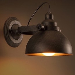 Loft Wrought Iron Pot Creative Vintage Wall Lamp Lights
