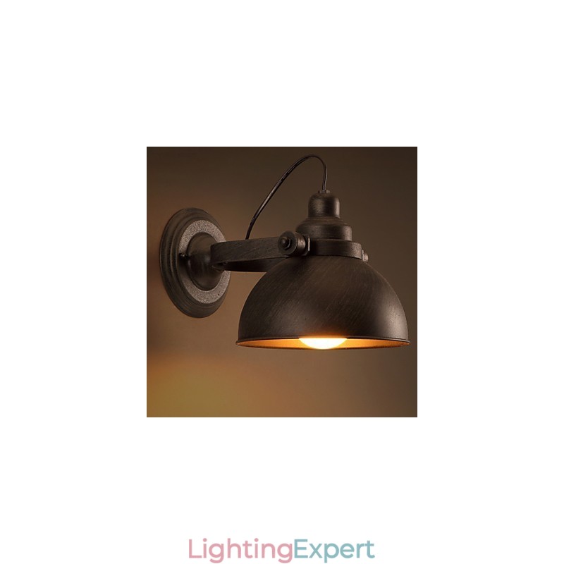 Loft Wrought Iron Pot Creative Vintage Wall Lamp Lights